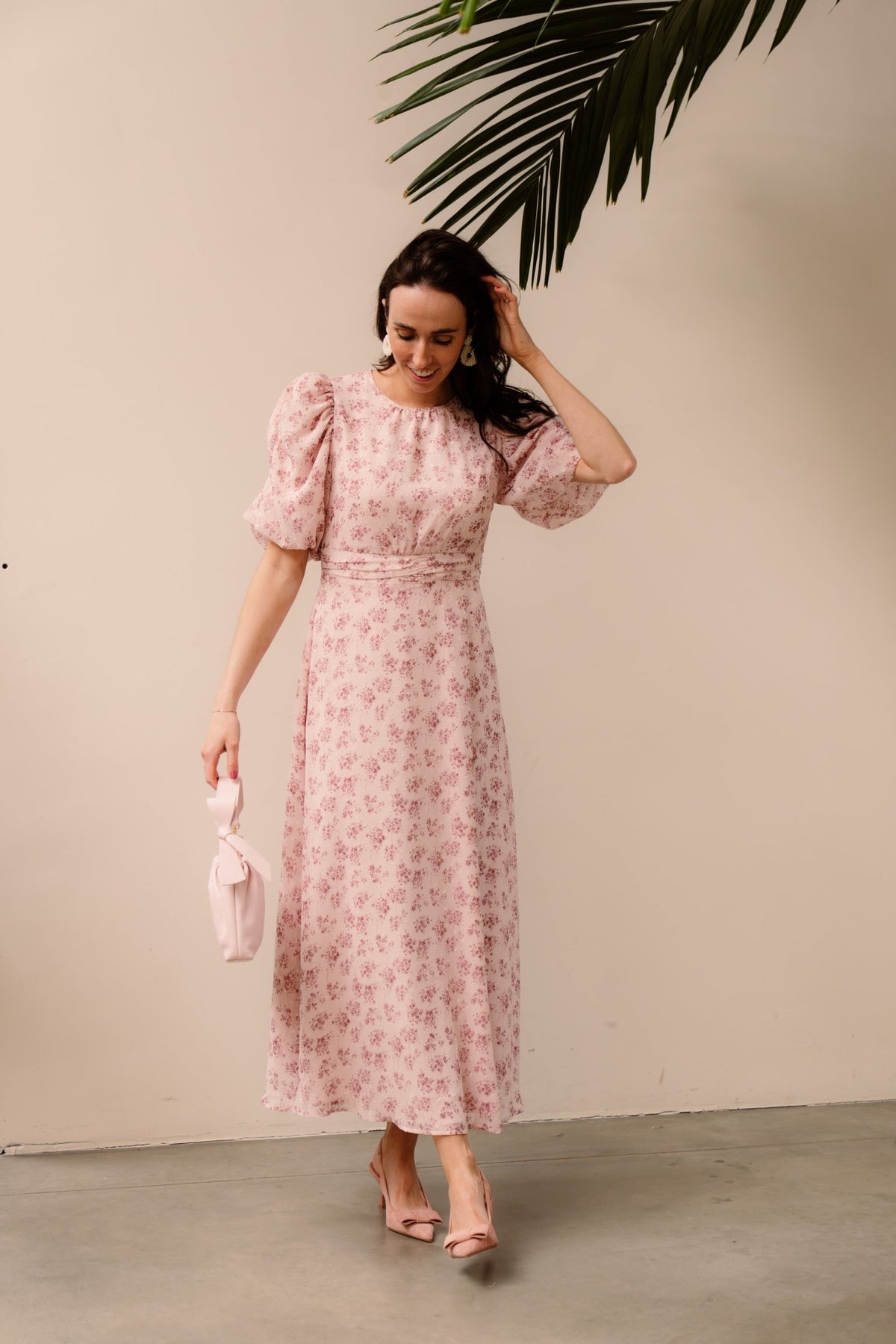 Kikka chiffon flower dress rose - Bij Keesje - Neo Noir - Jurk