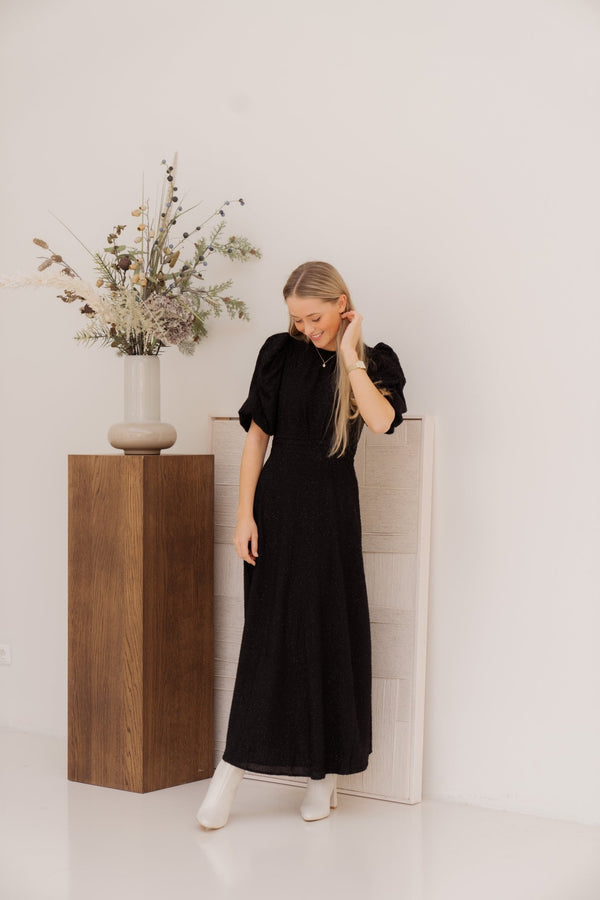 Kikka glitz dress black - Bij Keesje - Neo Noir