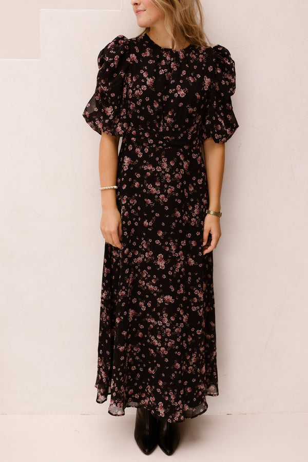 Kikka Mini Flower Dress Black - Bij Keesje - Neo Noir - Jurk