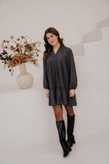 Kikki check dress blue