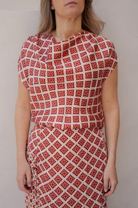 Kila print top ecru - Bij Keesje - Ange - Top