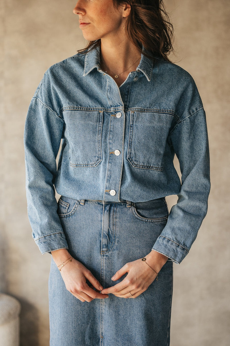 Kim denim jacket vintage blue NN - Bij Keesje