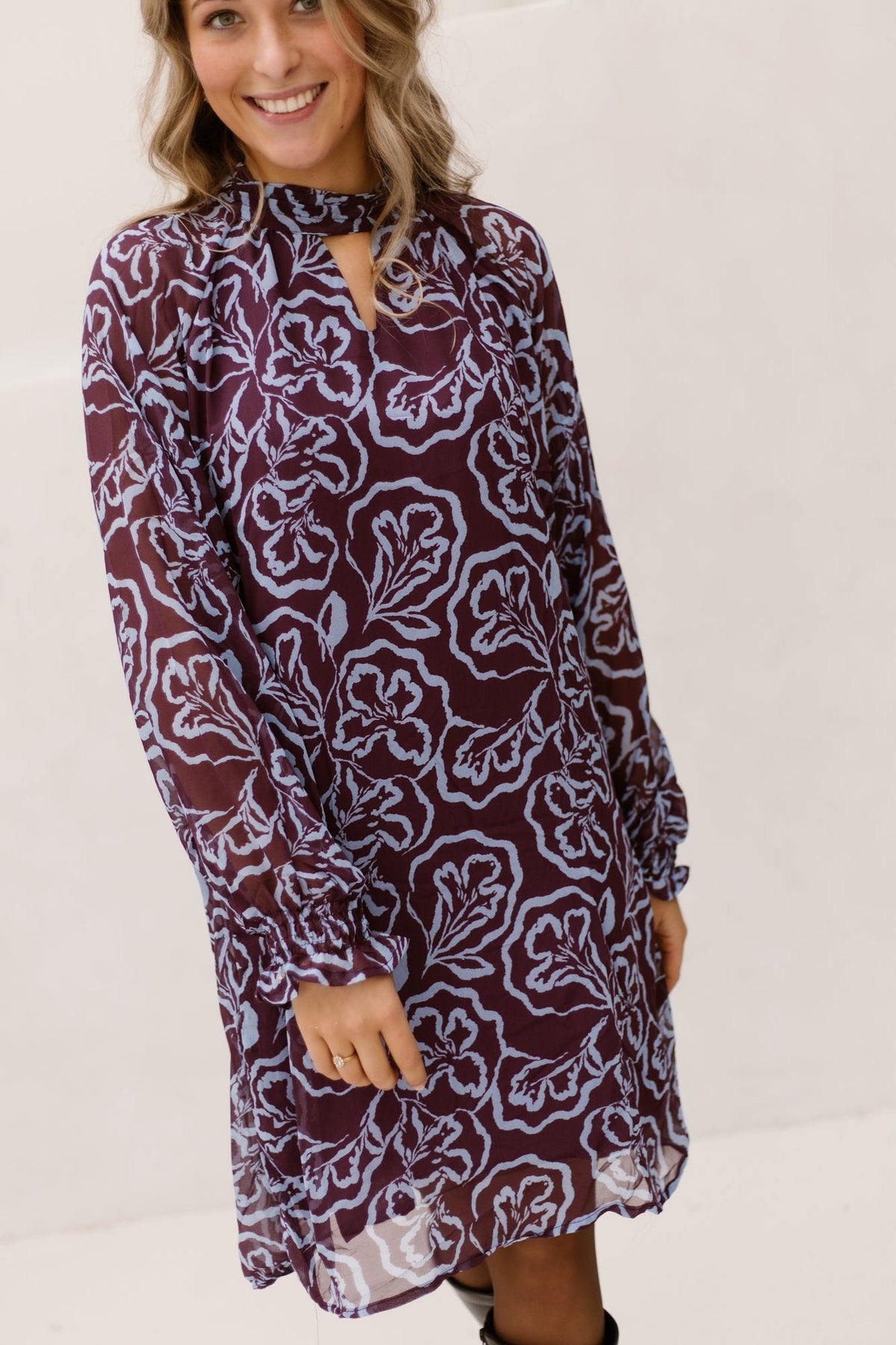 Kira Jurk Print Purple Blue - Bij Keesje - Bij Keesje - Jurk