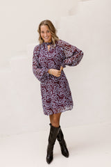 Kira Jurk Print Purple Blue