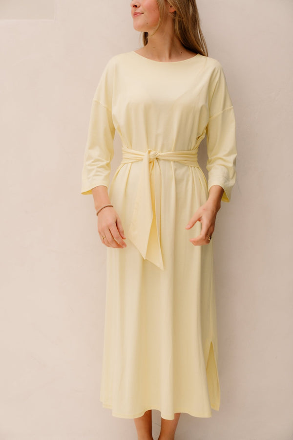 Kirre jurk lang geel - Bij Keesje - Bij Keesje - Jurk