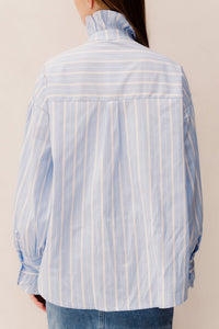 Kirsta Blouse Blauw/wit - Bij Keesje - Bij Keesje - Blouse