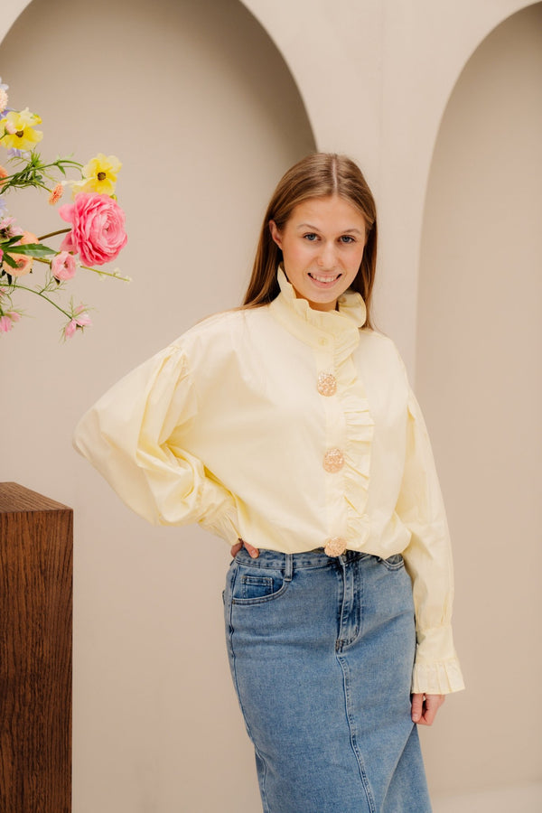 Kirsta Blouse Geel - Bij Keesje - Bij Keesje - Blouse