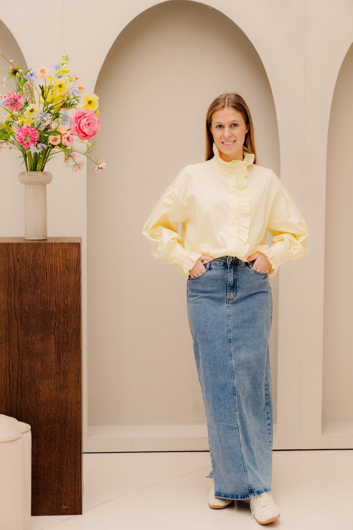 Kirsta Blouse Geel - Bij Keesje - Bij Keesje - Blouse