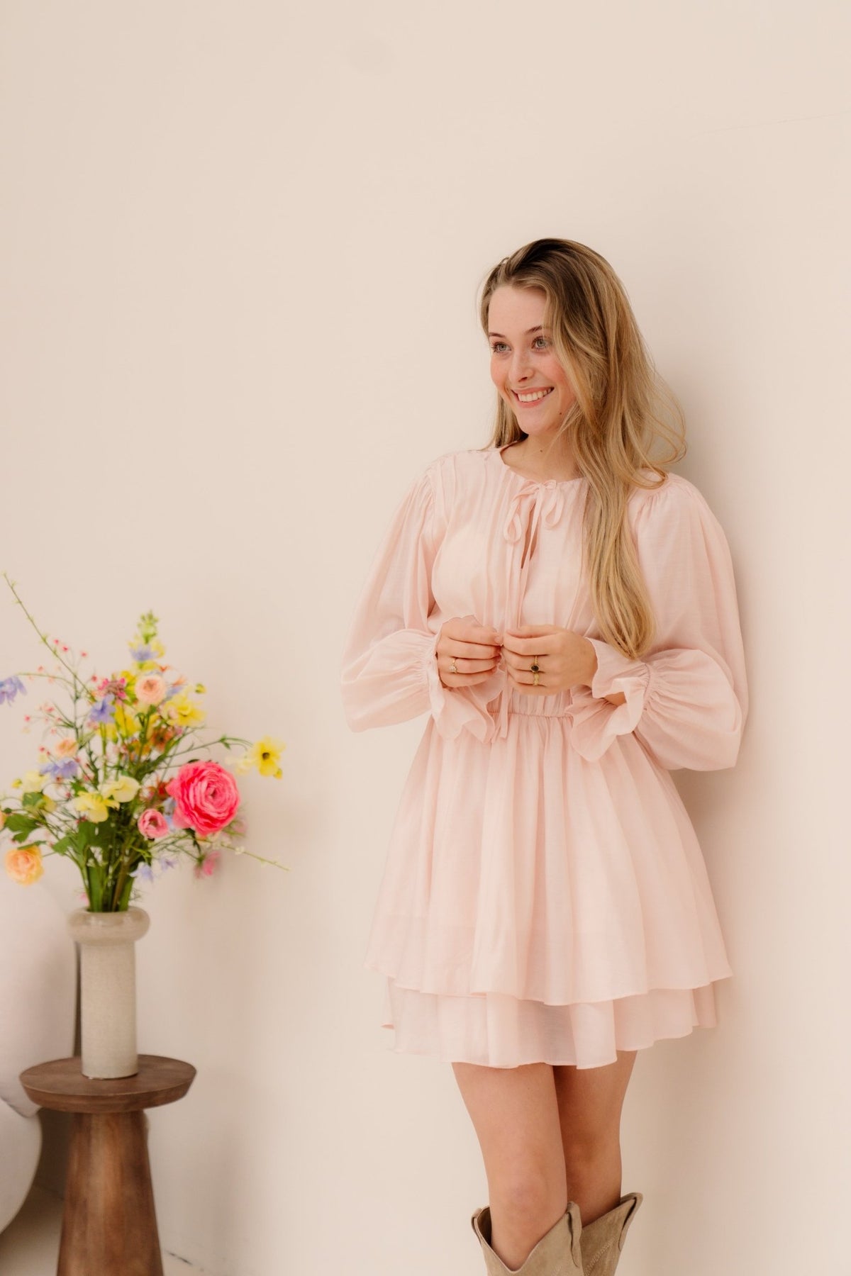 Klaartje jurk roze - Bij Keesje - Bij Keesje - Jurk