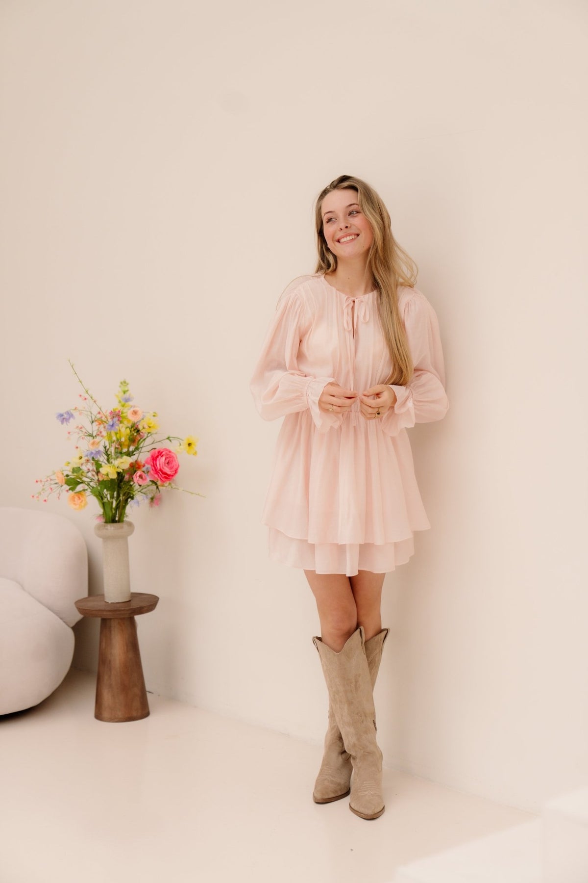 Klaartje jurk roze - Bij Keesje - Bij Keesje - Jurk