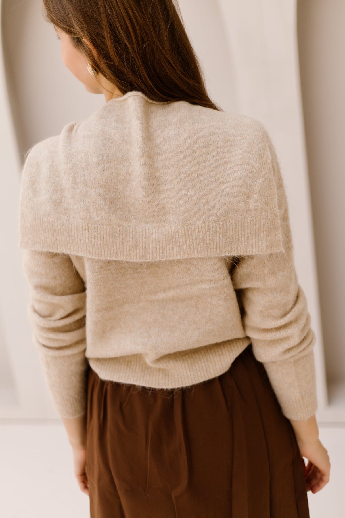 Klara Trui met Sjaaltje Beige - Bij Keesje - Bij Keesje - Trui