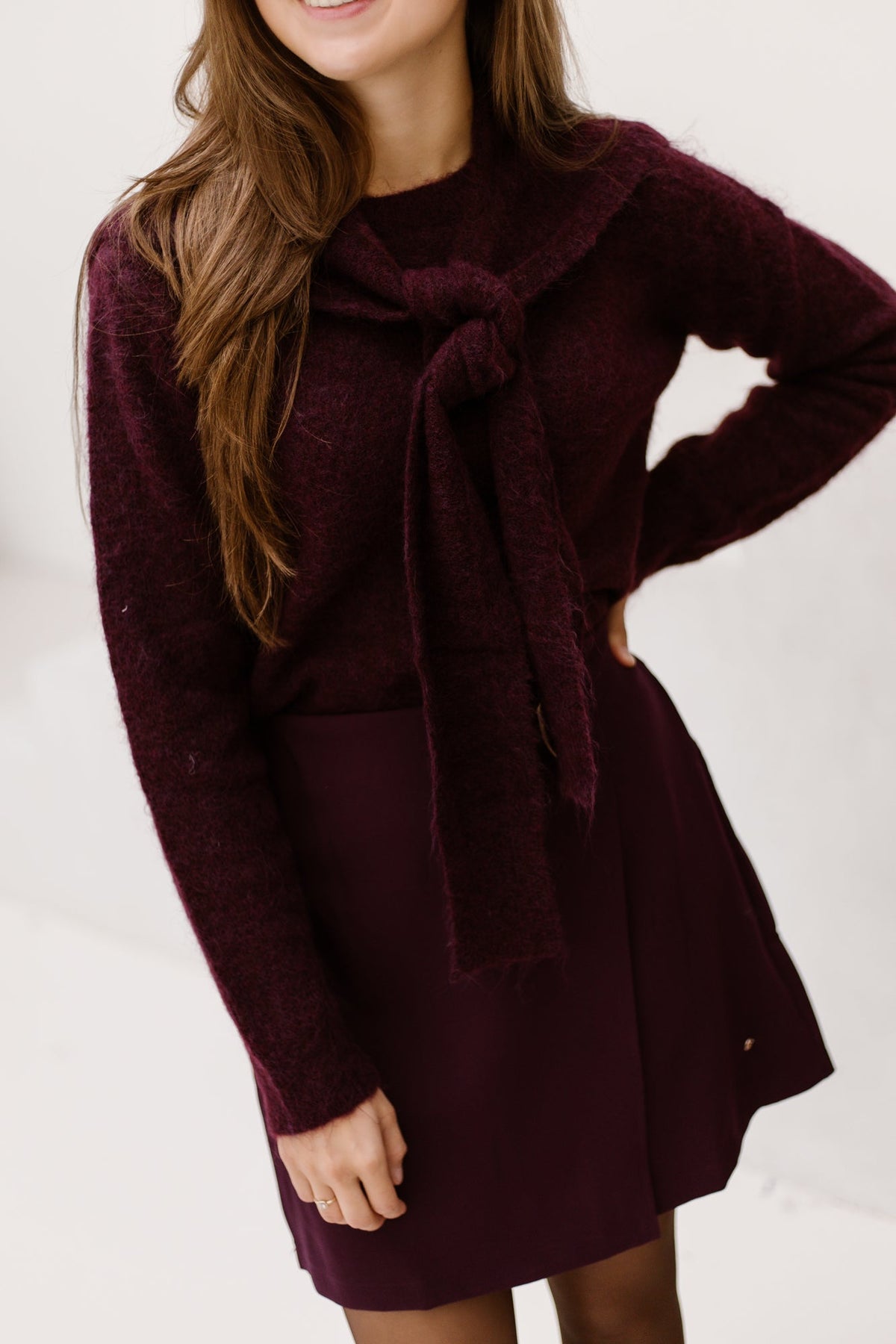 Klara Trui met Sjaaltje Bordeaux - Bij Keesje - Bij Keesje - Trui