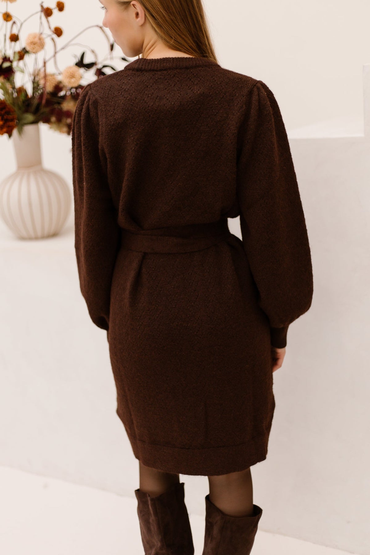 Knit dress brown 26734-SL - Bij Keesje - Smashed Lemon - Jurk