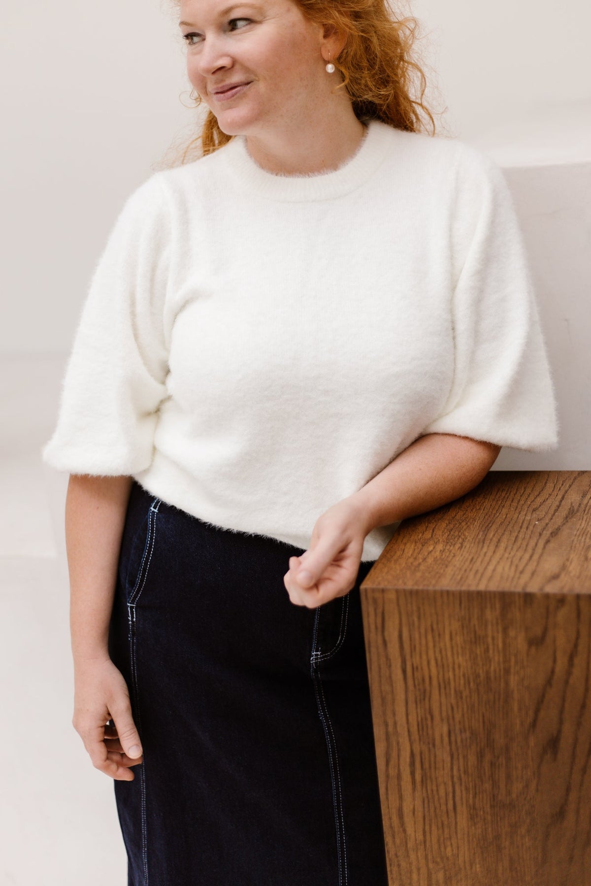Knit top off white F26680-SL - Bij Keesje - Smashed Lemon - Top