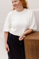 Knit top off white F26680-SL