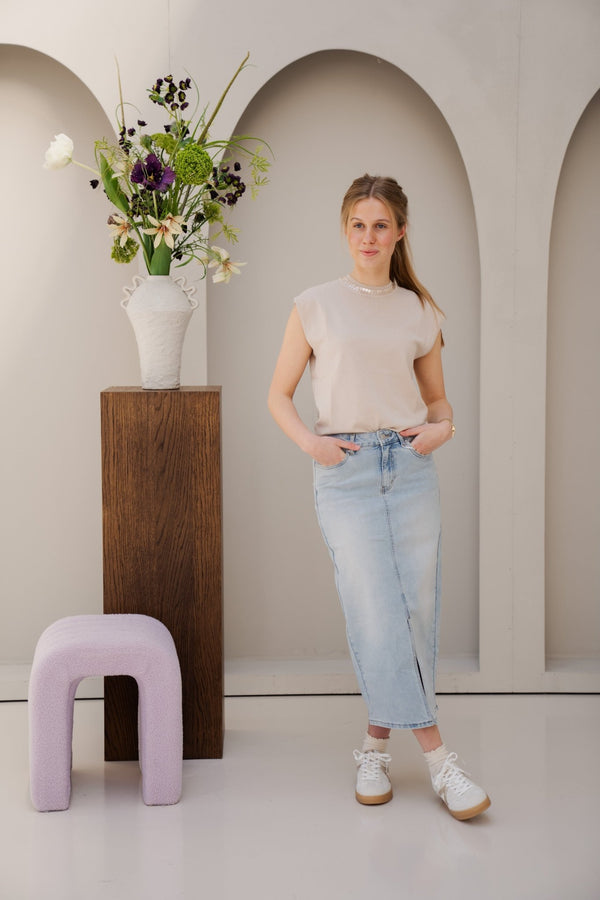 Knit top sand 26392 - Bij Keesje - Smashed Lemon - Top