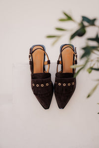 Kopenhagen slingback dk brown - Bij Keesje - Shoecolate - Schoenen