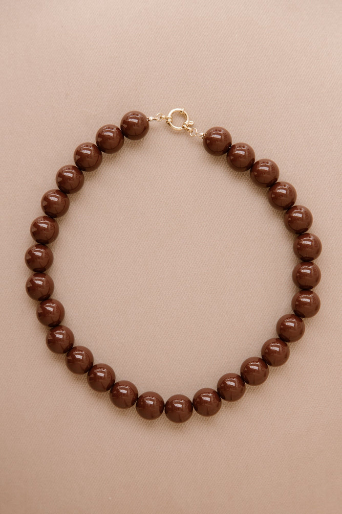 Kralenketting bruin - Bij Keesje - Bij Keesje