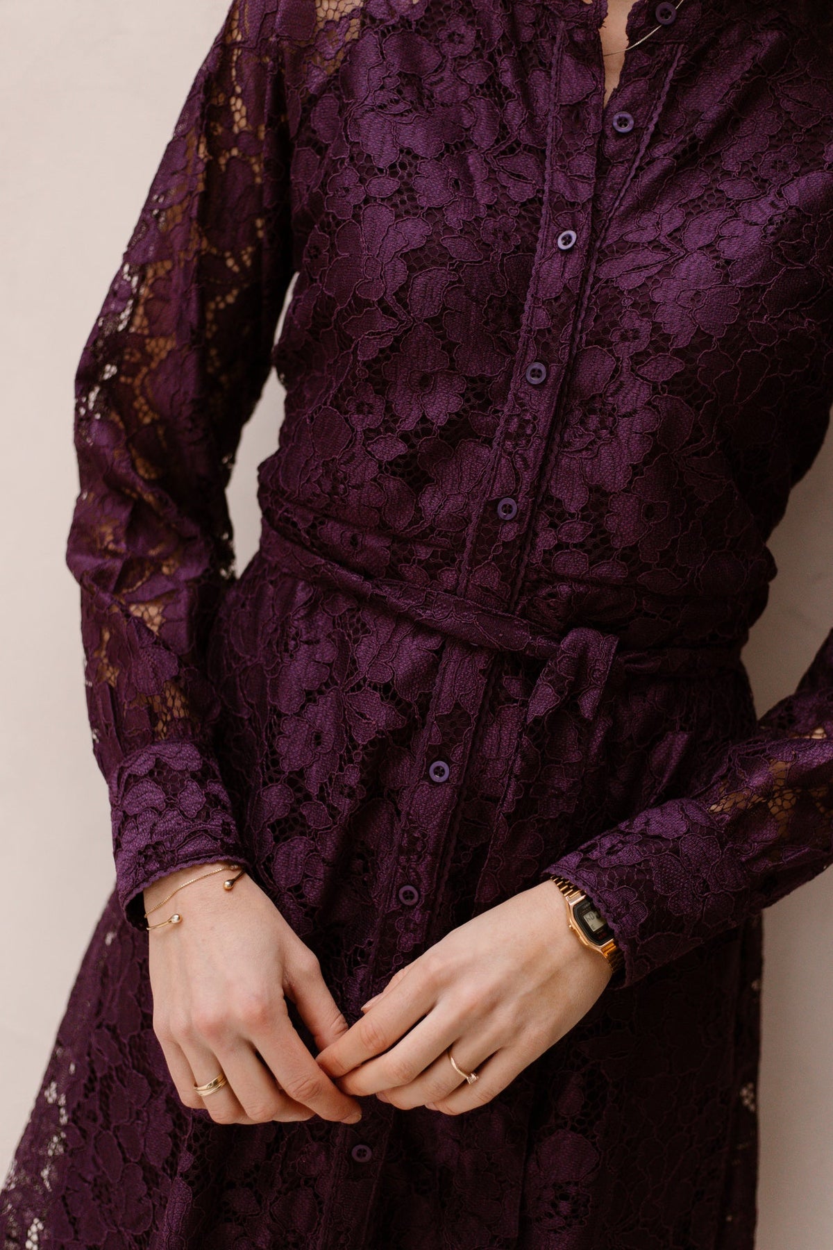 Lace dress purple - Bij Keesje - Bij Keesje