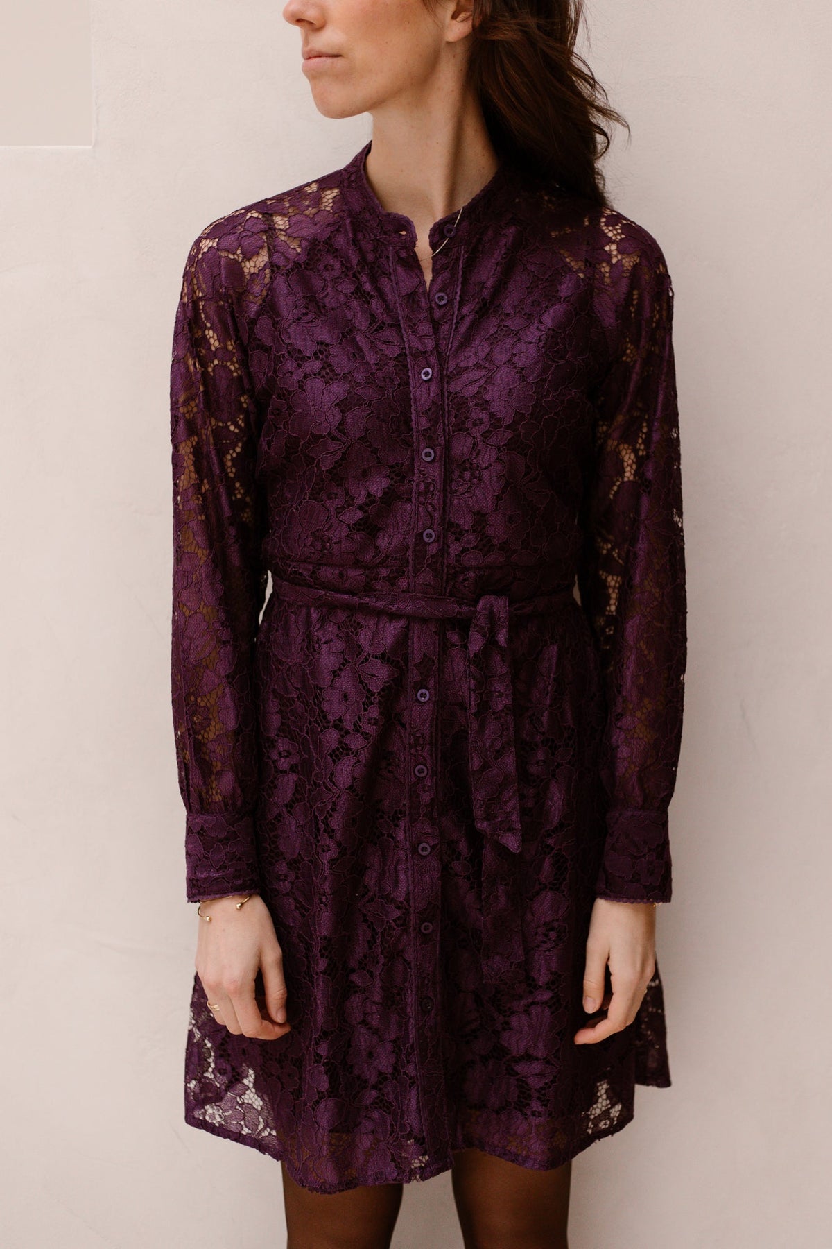 Lace dress purple - Bij Keesje - Bij Keesje