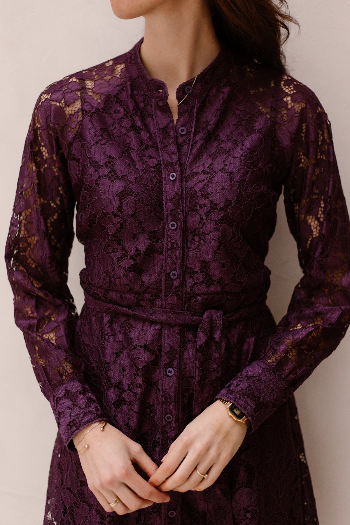 Lace dress purple - Bij Keesje - Bij Keesje