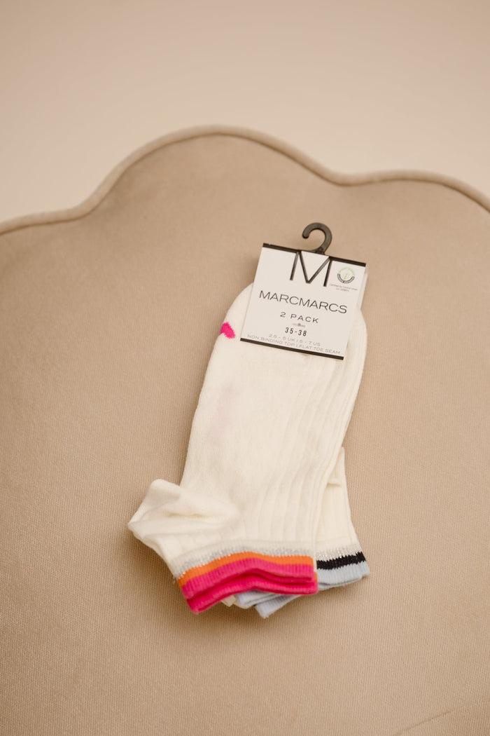 Ladies sock MM Felice pink/blue - Bij Keesje - MarcMarcs