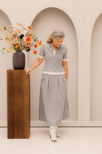 LanceCC Zipper Tee Grey - Melange - Bij Keesje - Co'couture - Top