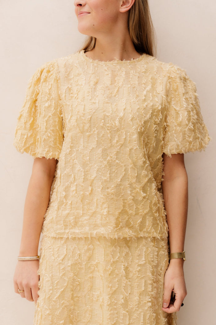 Lara top light yellow - Bij Keesje - Bij Keesje - Top