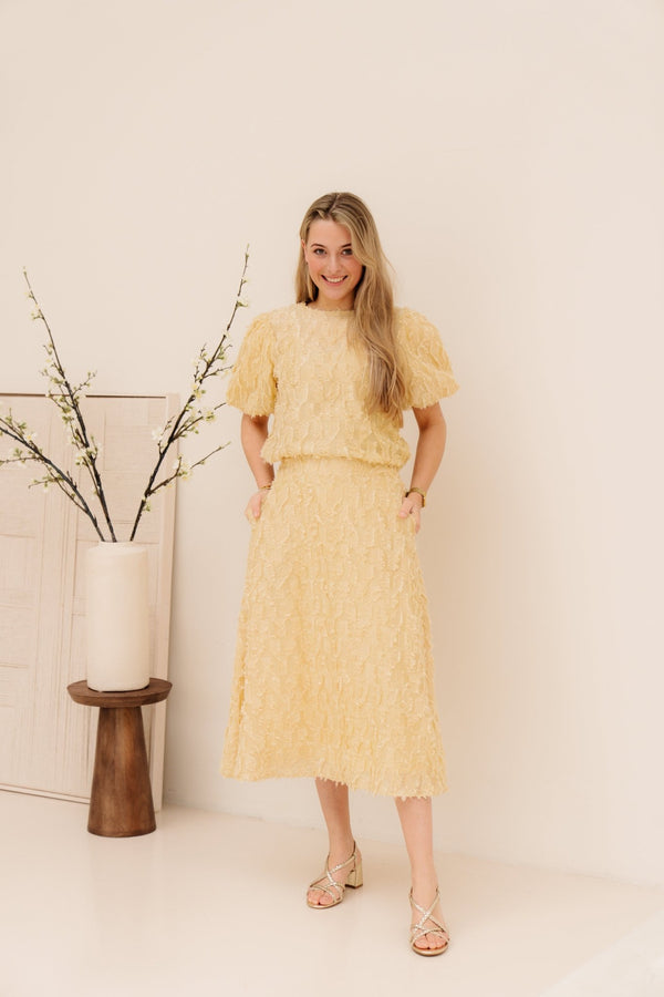 Lara top light yellow - Bij Keesje - Bij Keesje - Top