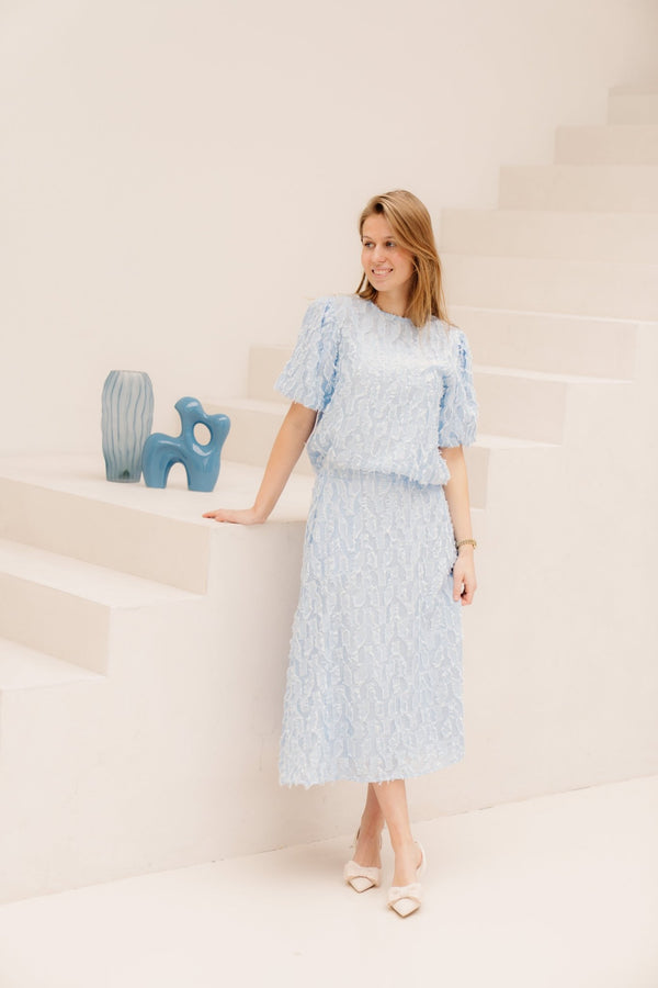 Lara top lightblue - Bij Keesje - Bij Keesje - Top