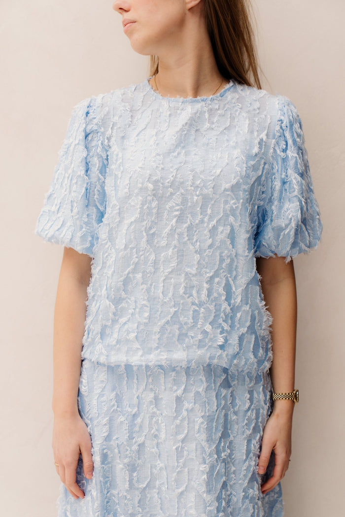 Lara top lightblue - Bij Keesje - Bij Keesje - Top