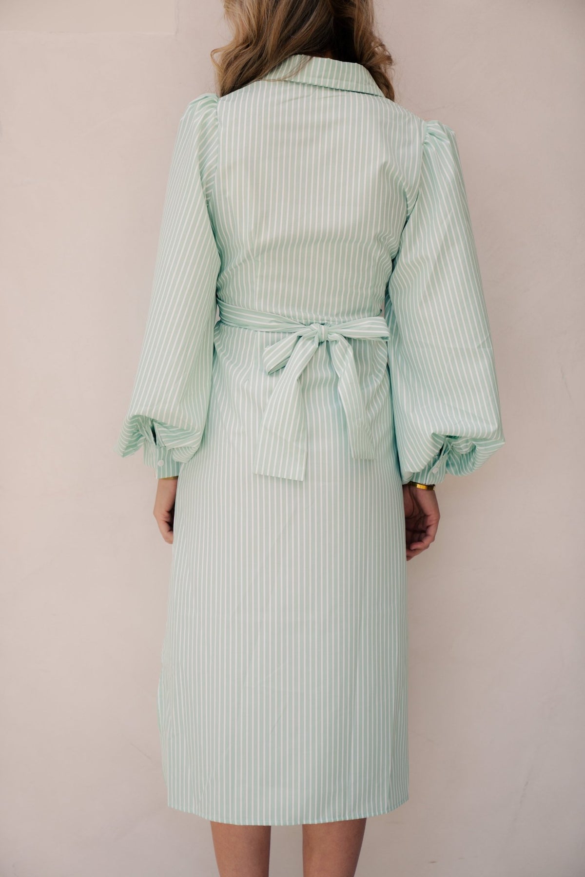 Larah dress stripe green - Bij Keesje - Bij Keesje - Jurk