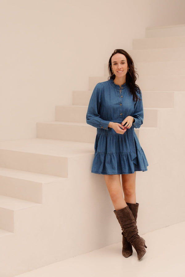 Latifana denim dress blue - Bij Keesje - Neo Noir - Jurk