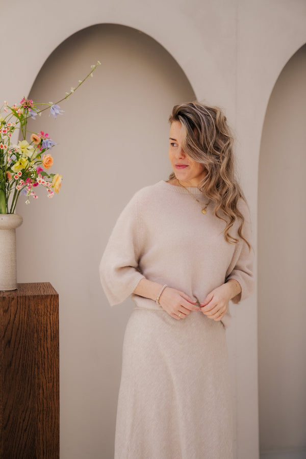 Lau trui Beige - Bij Keesje - Bij Keesje - Trui