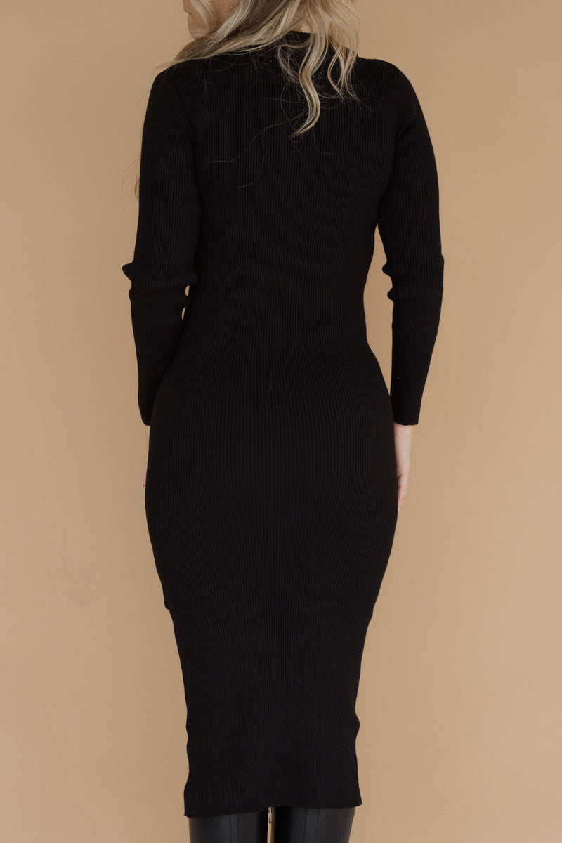 Laurelle dress long sleeve black - Bij Keesje