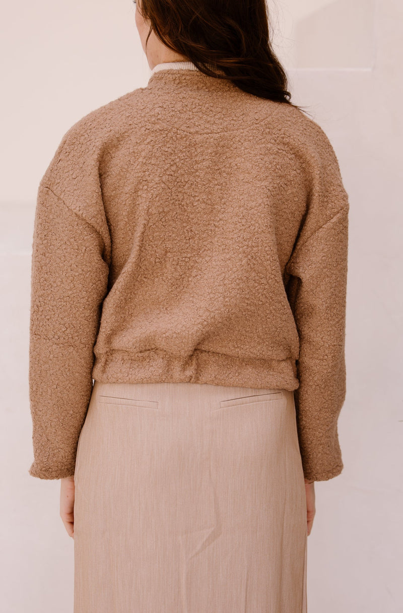 Laurentien teddy jacket camel - Bij Keesje - Bij Keesje