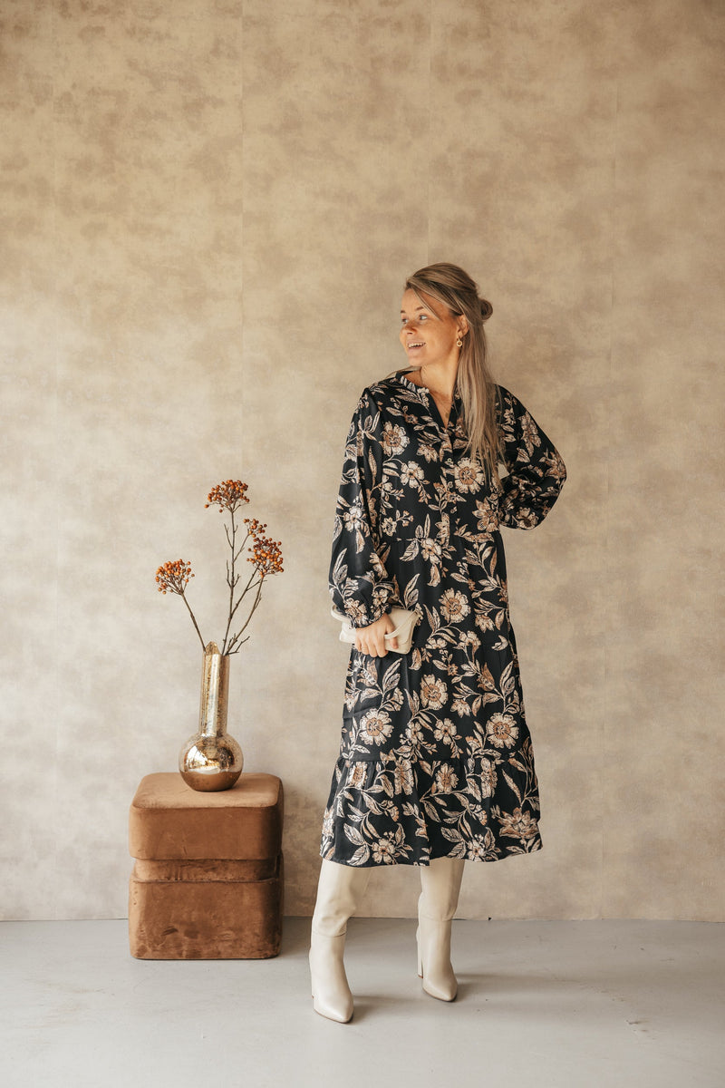 Layli canvas flower dress - Bij Keesje