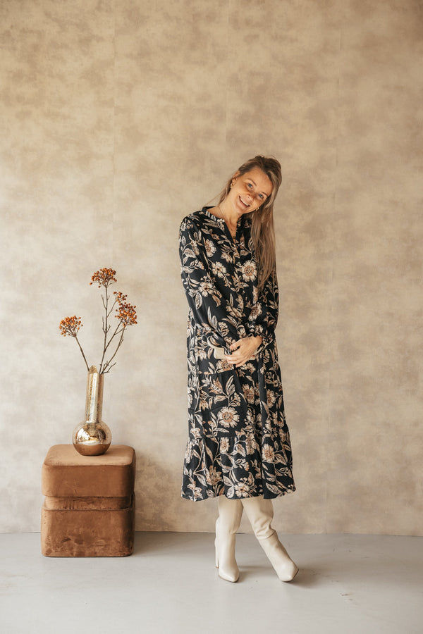 Layli canvas flower dress - Bij Keesje