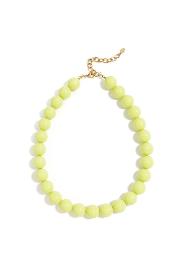 Leah ketting beaded lichtgeel - Bij Keesje - Bij Keesje - accessoires