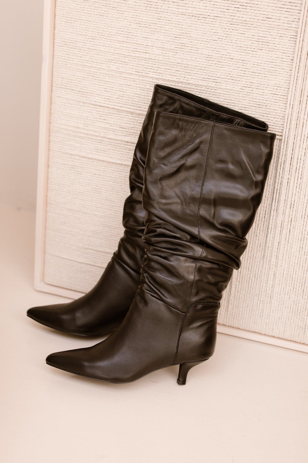 Leather kitten heel black - Bij Keesje - Shoecolate