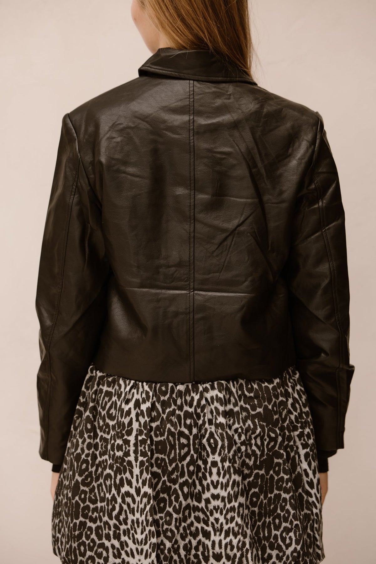 Leatherlook jacket black - Bij Keesje - Bij Keesje