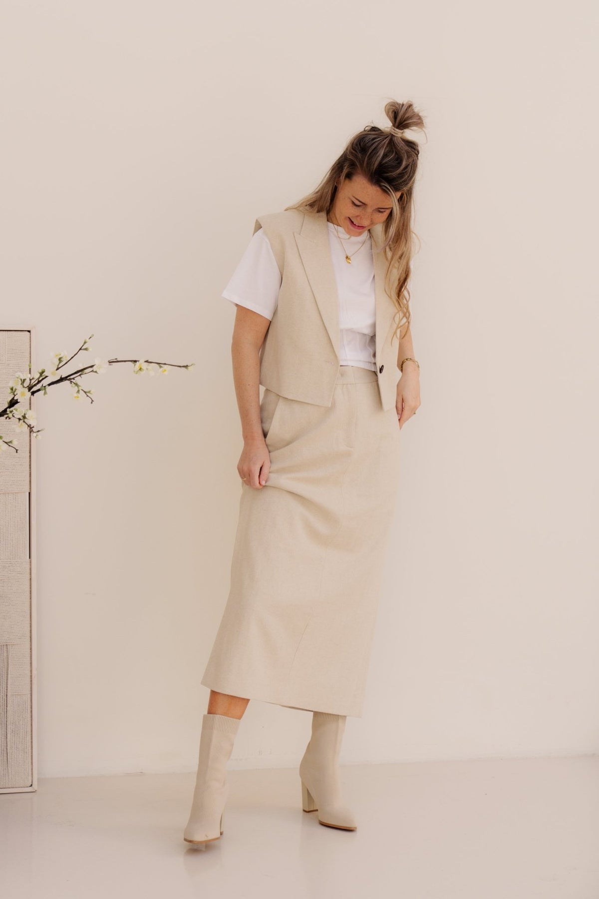 LeenaCC linen vest - Bij Keesje - Co'couture - Top