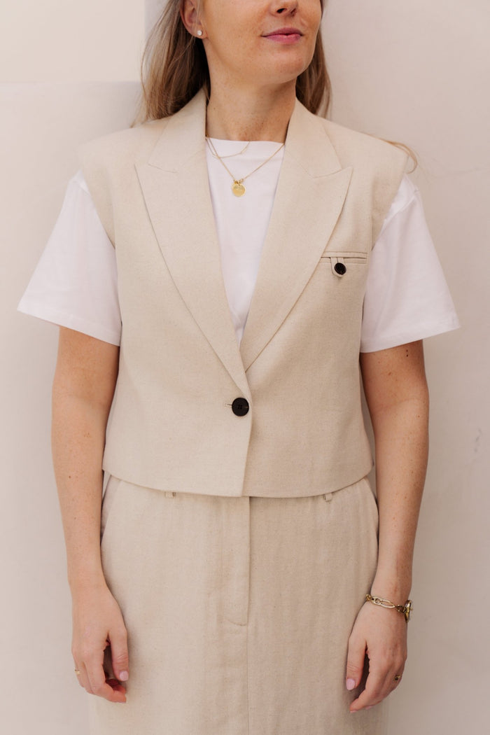 LeenaCC linen vest - Bij Keesje - Co'couture - Top