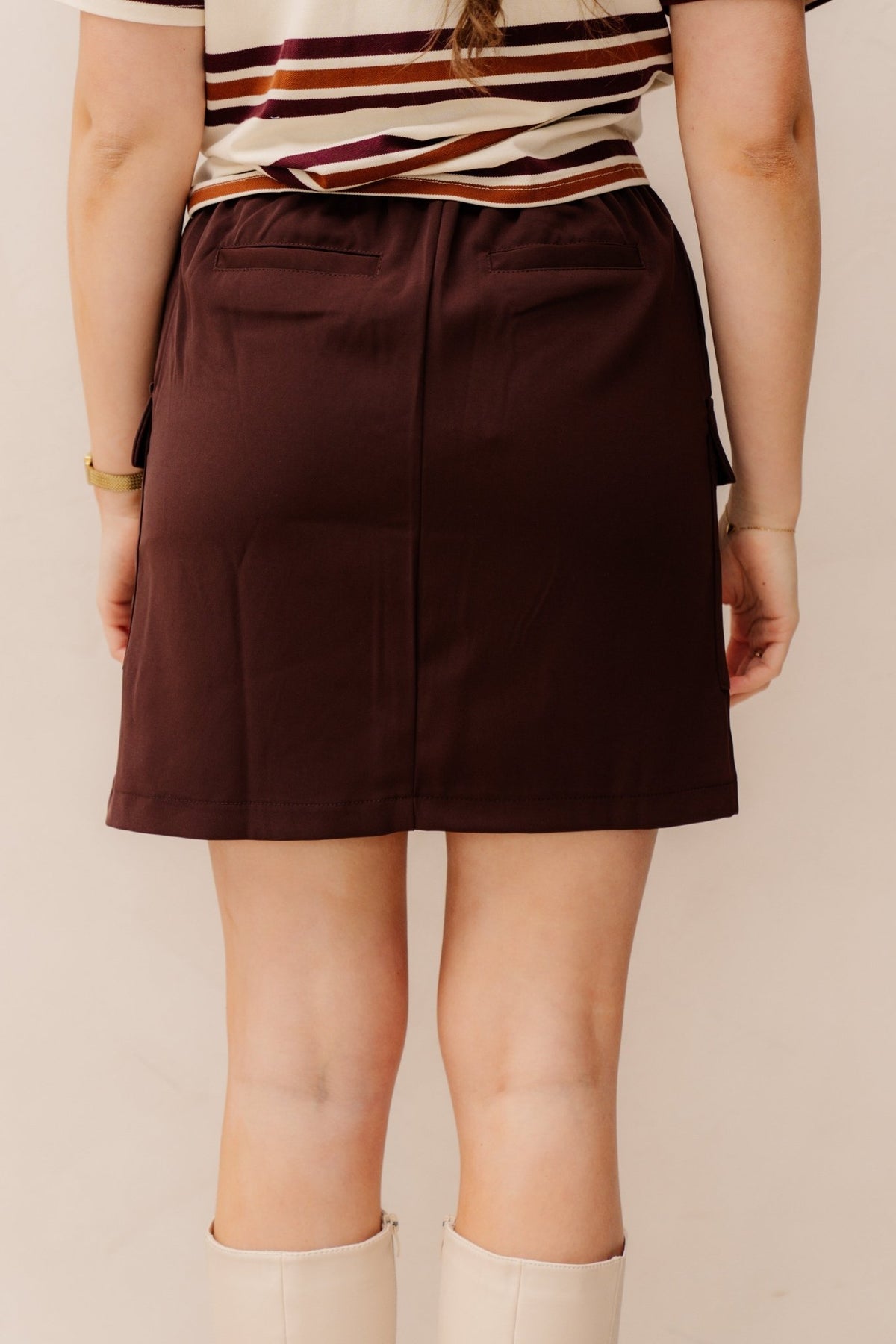 Leila skirt short brown - Bij Keesje - Bij Keesje - Rok