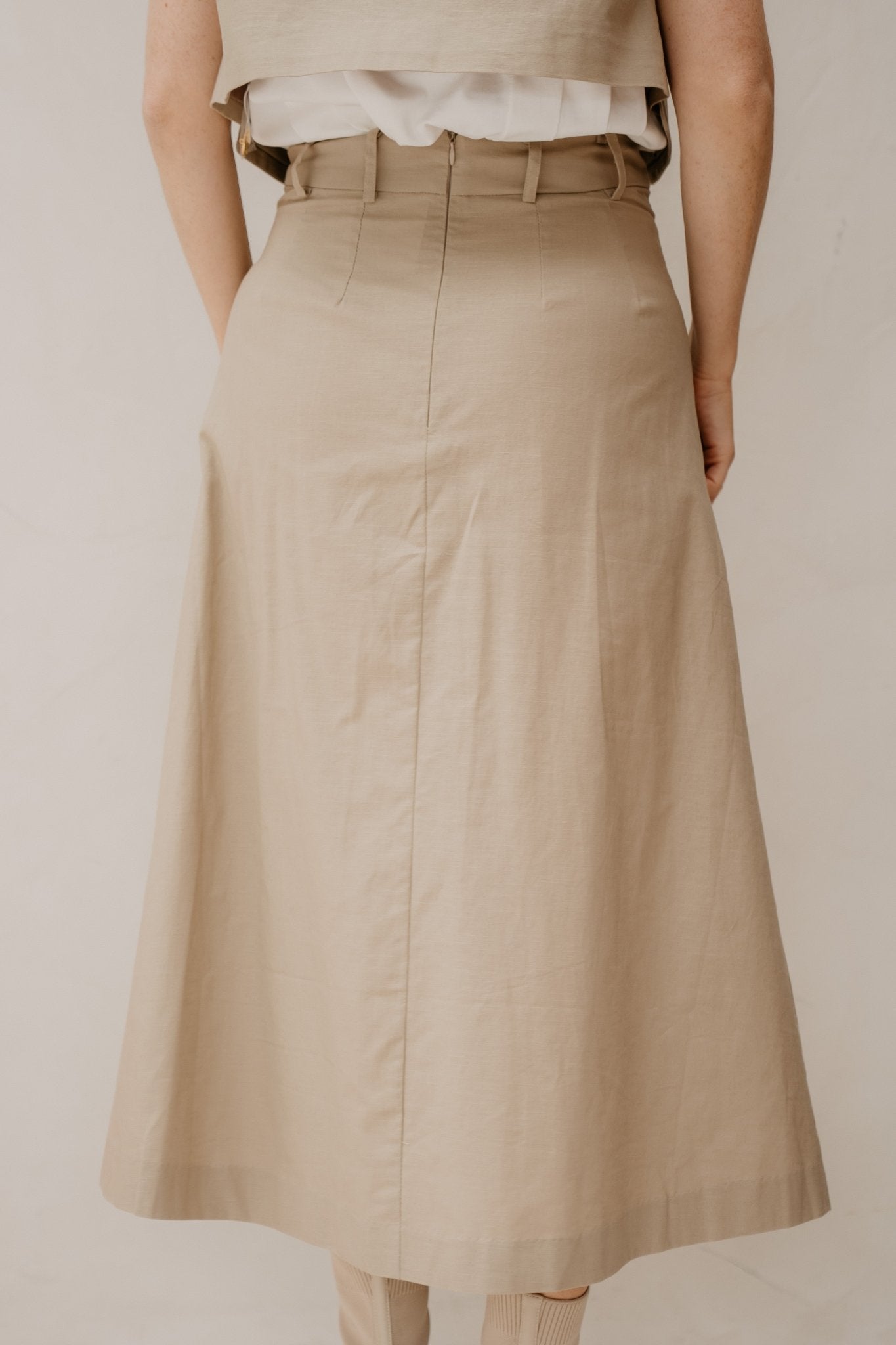 LeilaCC Anya Pleat Skirt Bisquit - Bij Keesje - Co'couture - Rokken
