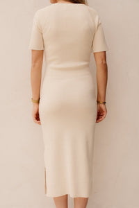 Lena bodycon dress beige - Bij Keesje - Bij Keesje - Jurk