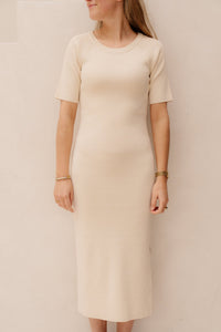 Lena bodycon dress beige - Bij Keesje - Bij Keesje - Jurk