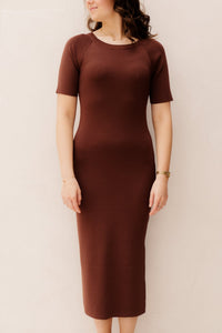 Lena bodycon dress brown - Bij Keesje - Bij Keesje - Jurk