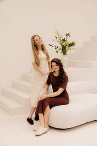 Lena bodycon dress brown - Bij Keesje - Bij Keesje - Jurk