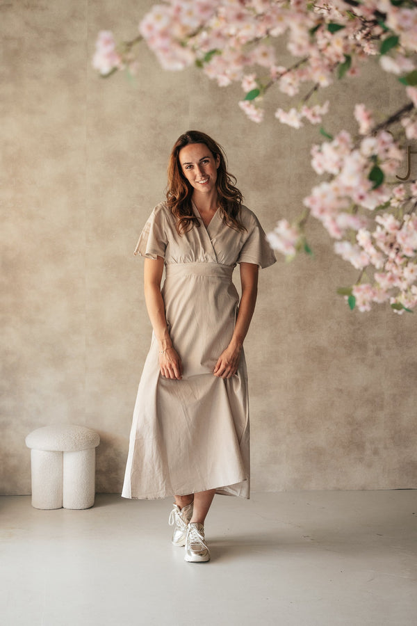 Lenthe dress beige - Bij Keesje - Bij Keesje